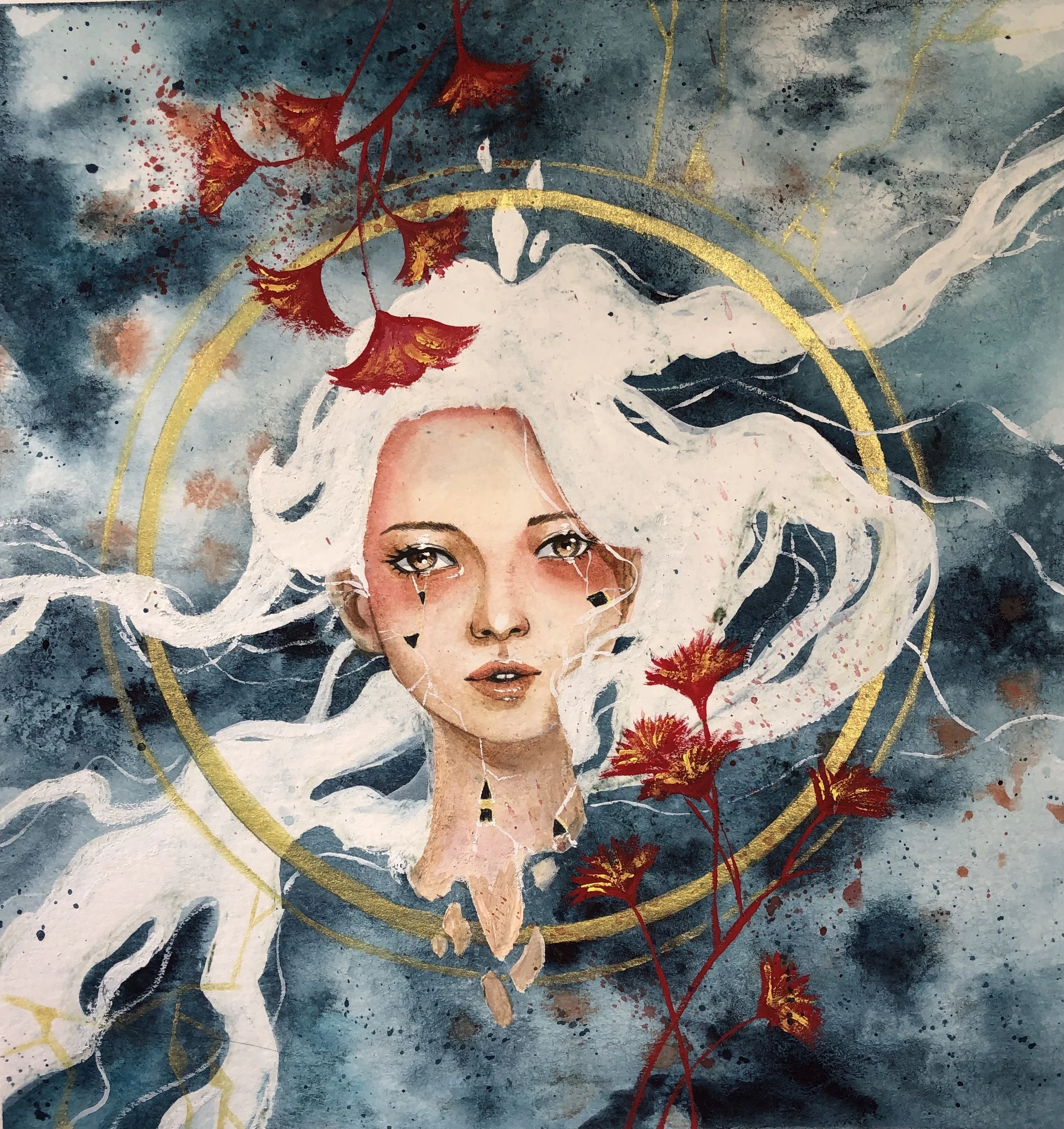Watercolor artwork from XinYi Class