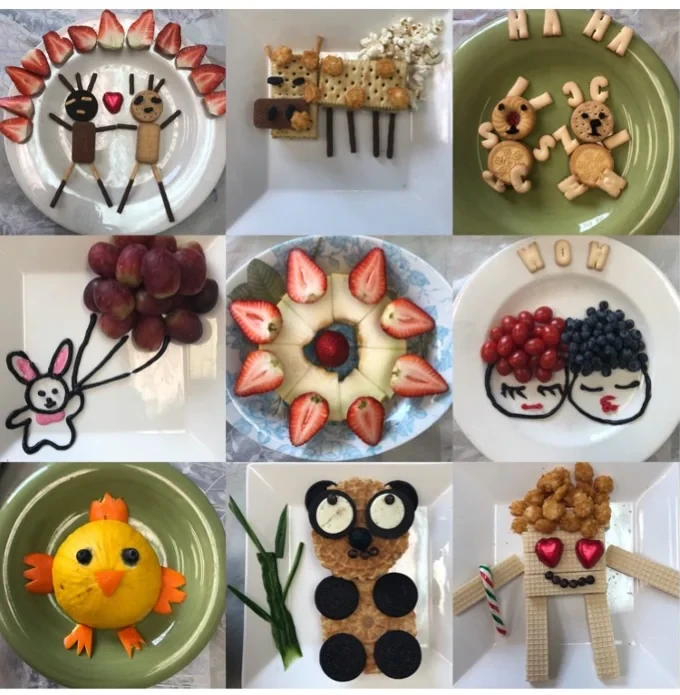 A colorful fruit platter made for summer camp