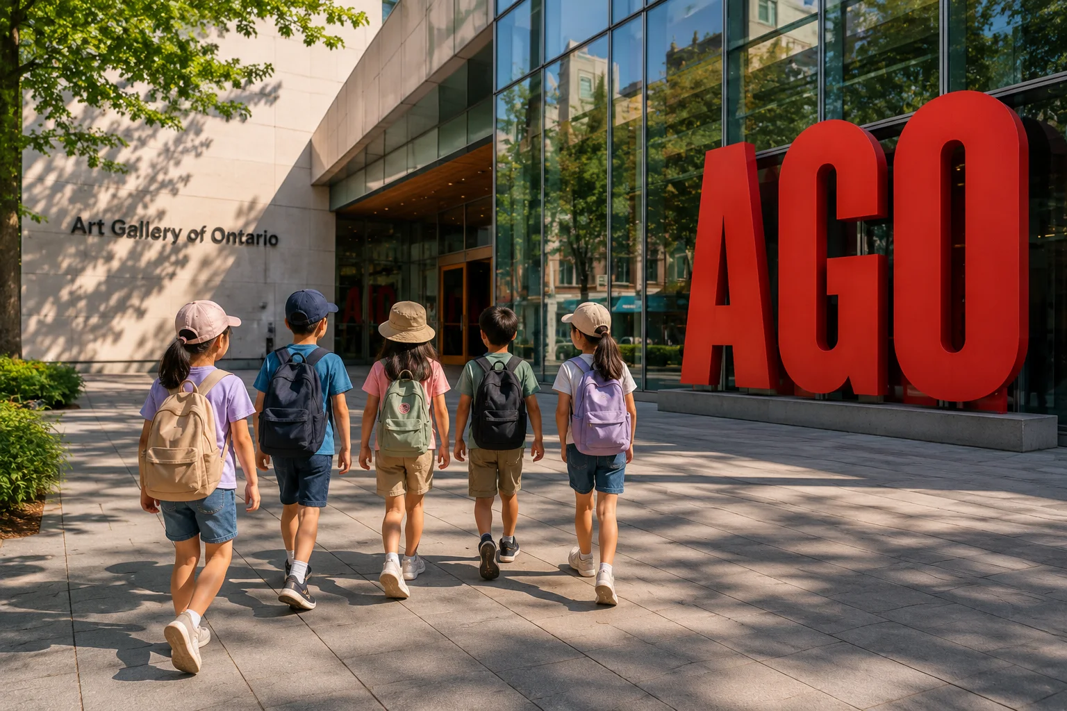 XinYi campers arriving at the Art Gallery of Ontario