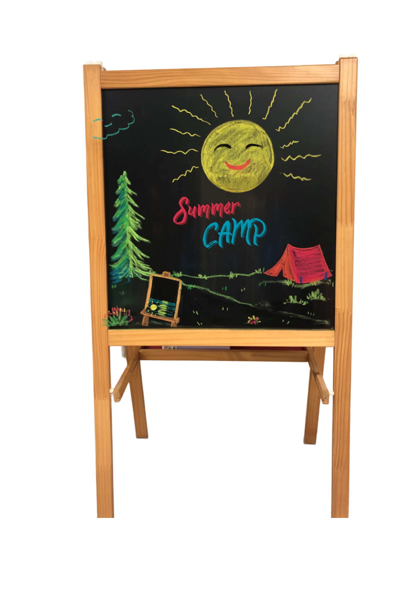 Summer camp chalkboard sign